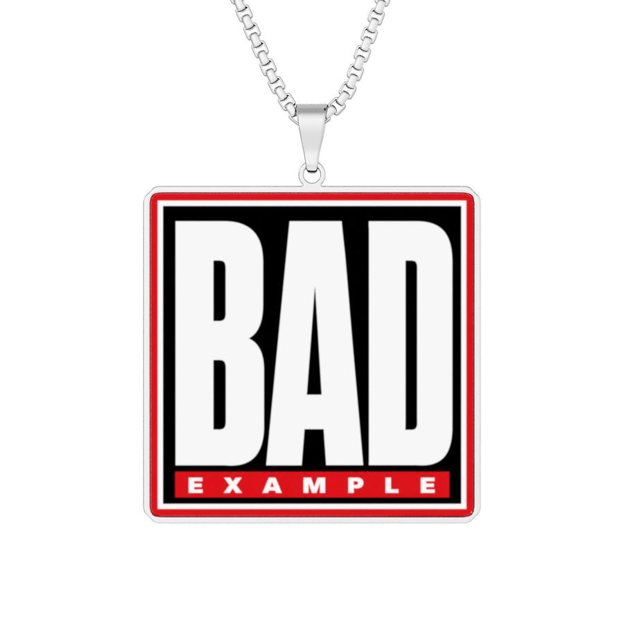 BAD Example Pendant Necklace — Square Logo Charm