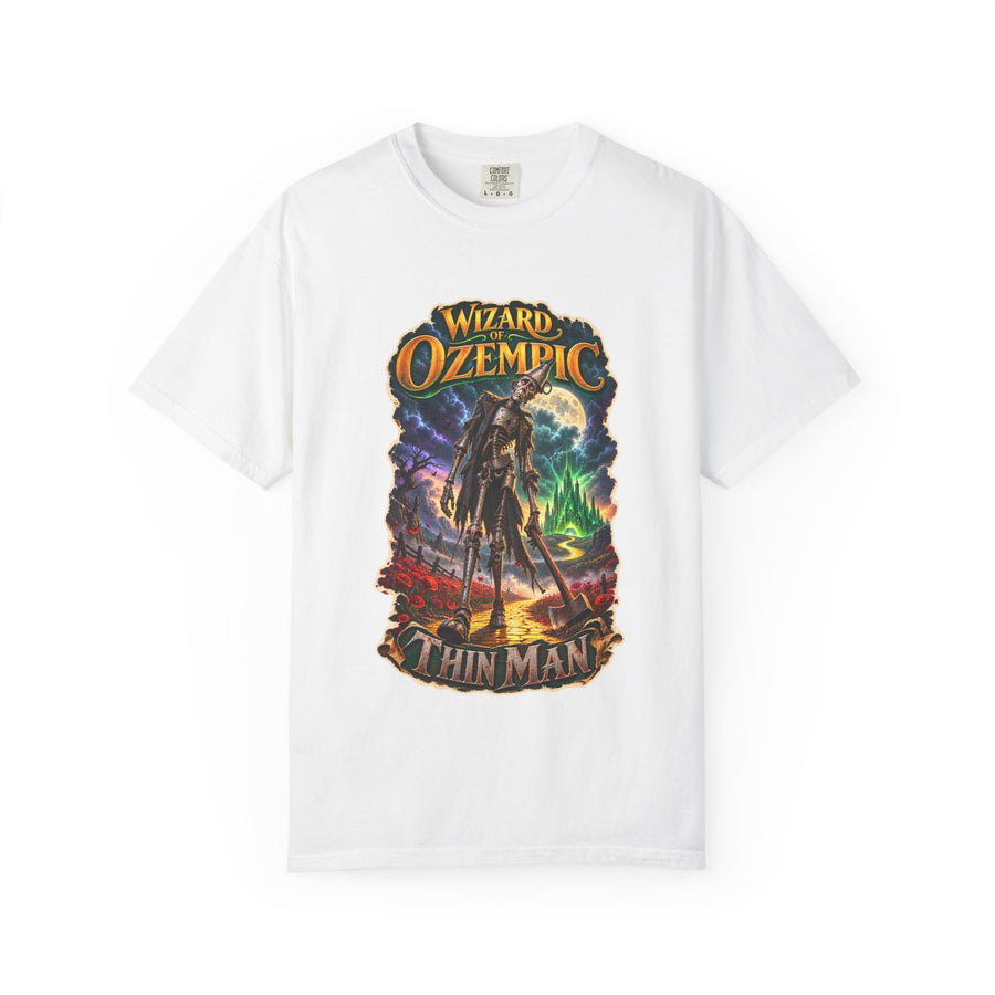 Wizard of Ozempic: Thin Man Premium T-Shirt — Retro Fantasy Graphic