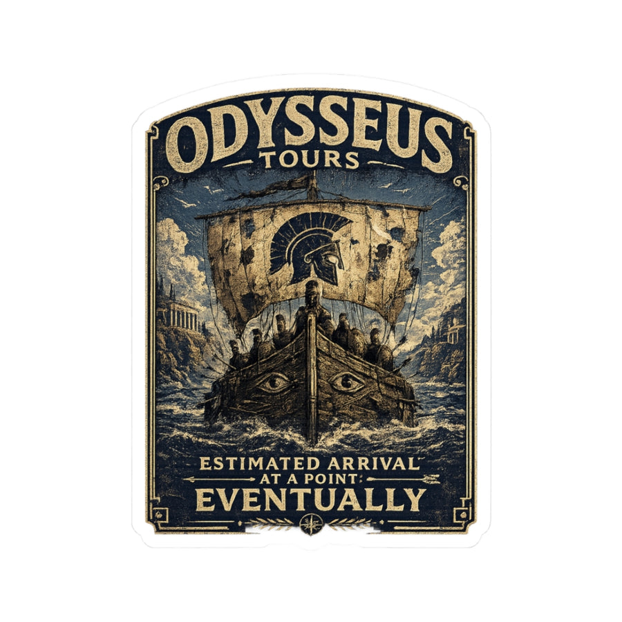 Odysseus Tours Sticker — Estimated Arrival: Eventually