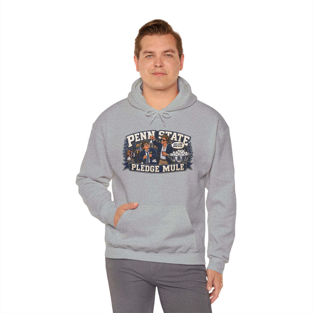 Penn State Pledge Mule Hoodie - Collegiate Vintage Crewneck for Alumni & Students