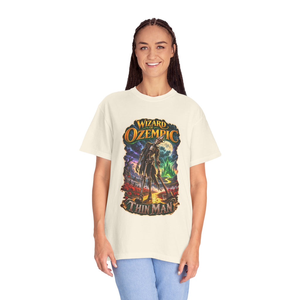 Wizard of Ozempic: Thin Man Premium T-Shirt — Retro Fantasy Graphic