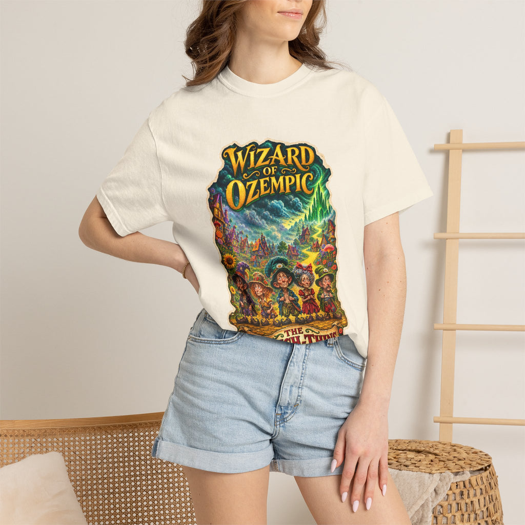 Wizard of Ozempic: The Munch-Thins Premium T-Shirt — Retro Fantasy Graphic
