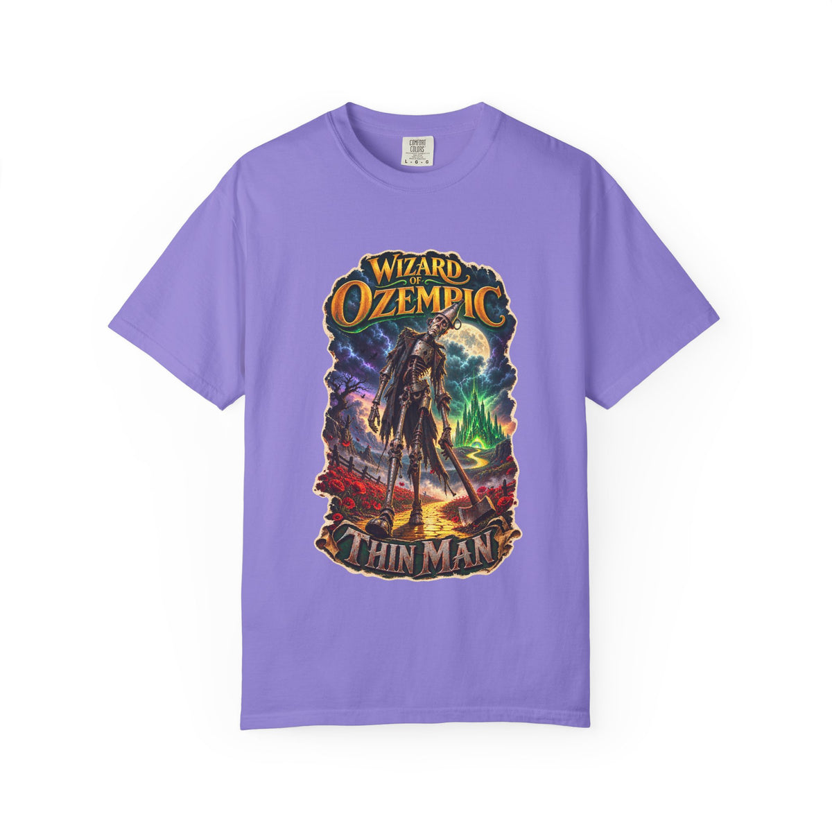Wizard of Ozempic: Thin Man Premium T-Shirt — Retro Fantasy Graphic
