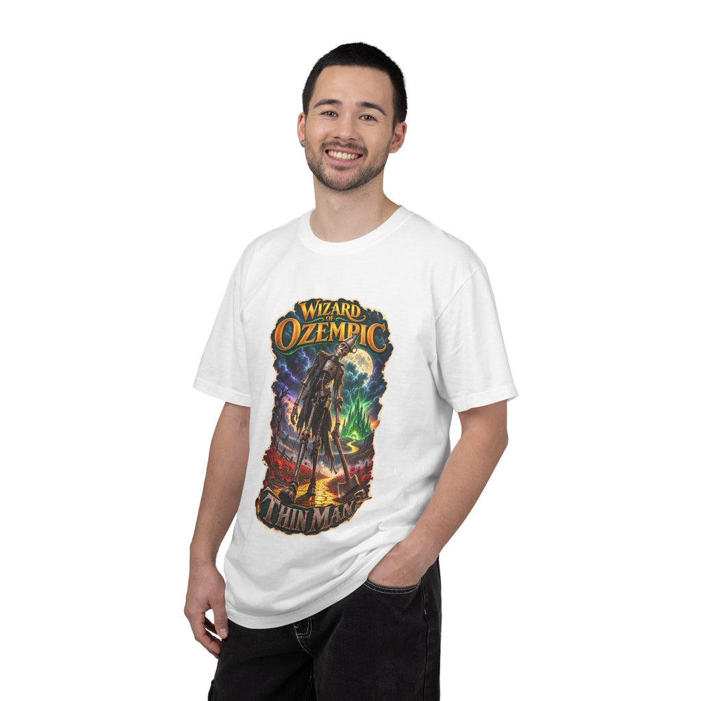 Wizard of Ozempic: Thin Man Premium T-Shirt — Retro Fantasy Graphic