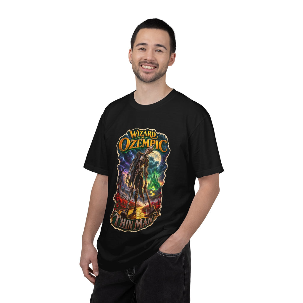 Wizard of Ozempic: Thin Man Premium T-Shirt — Retro Fantasy Graphic