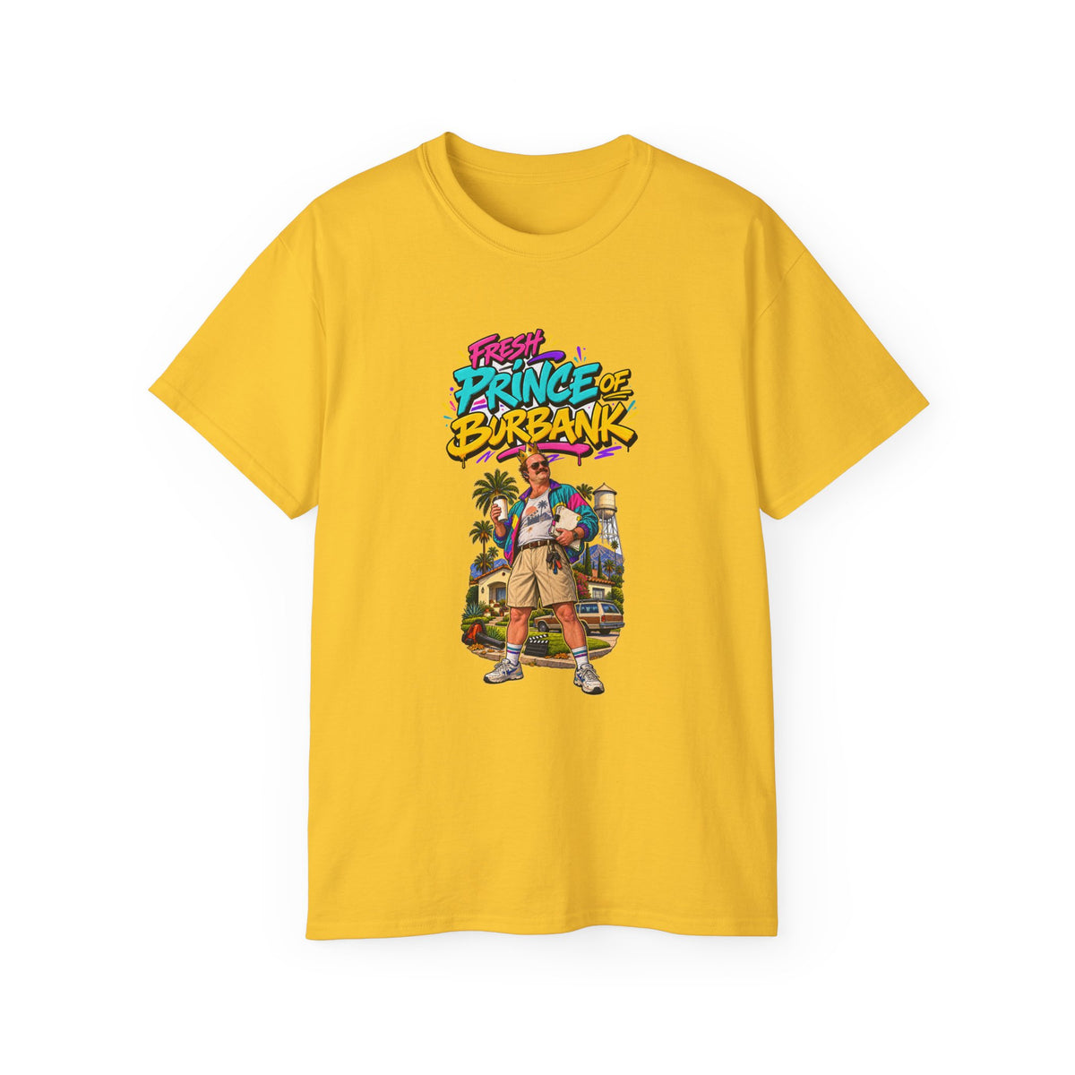 Fresh Prince of Burbank Graphic Tee — Retro 90s Cartoon Streetwear