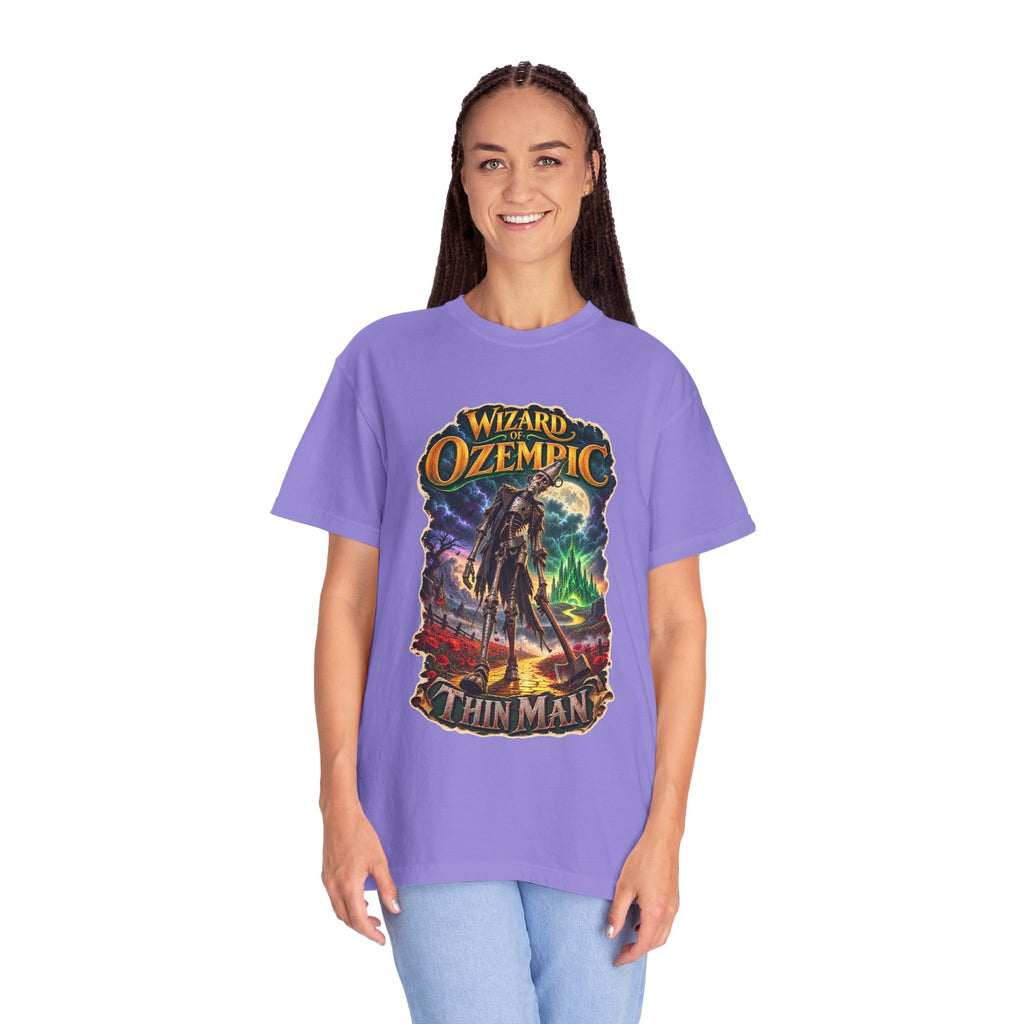 Wizard of Ozempic: Thin Man Premium T-Shirt — Retro Fantasy Graphic