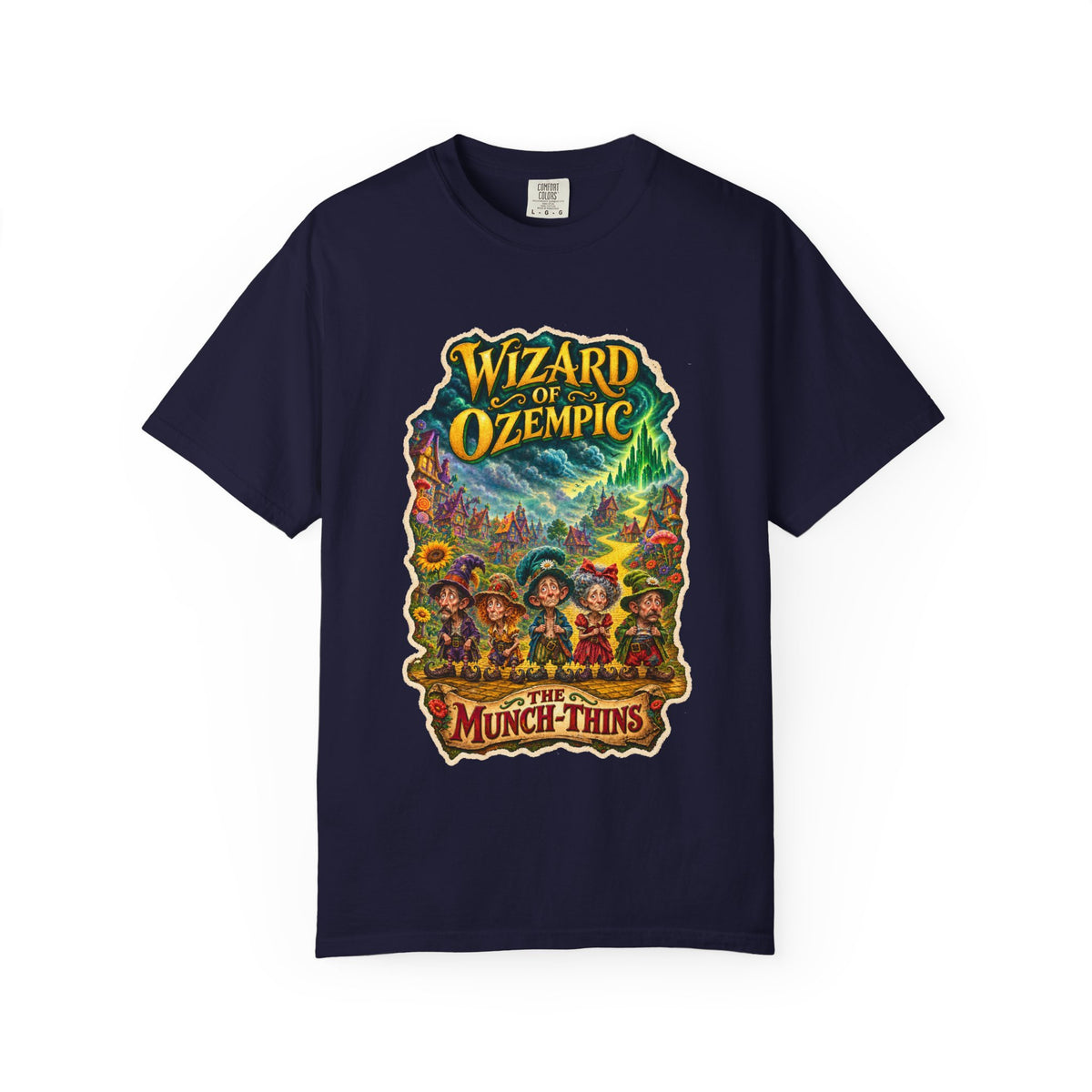 Wizard of Ozempic: The Munch-Thins Premium T-Shirt — Retro Fantasy Graphic