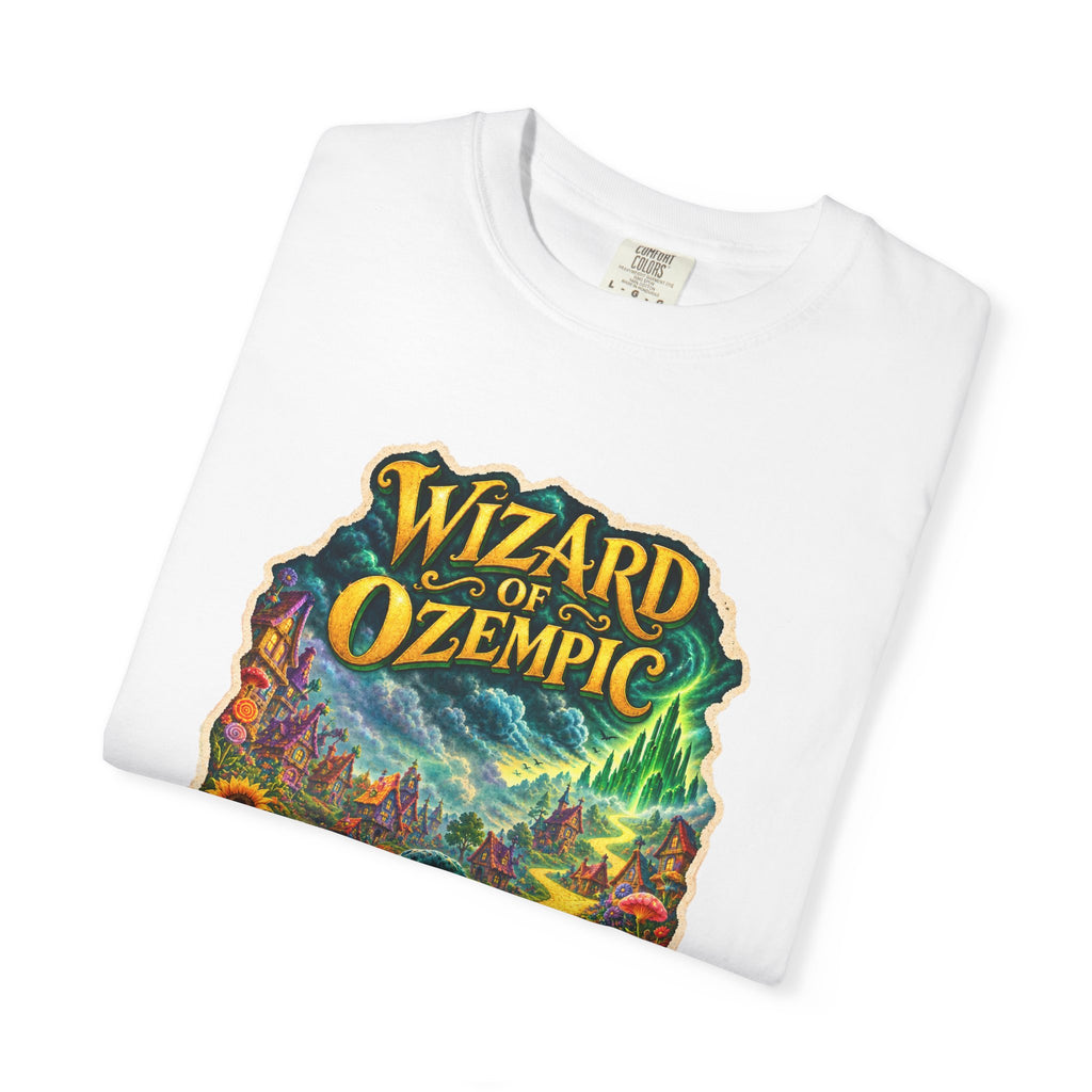 Wizard of Ozempic: The Munch-Thins Premium T-Shirt — Retro Fantasy Graphic