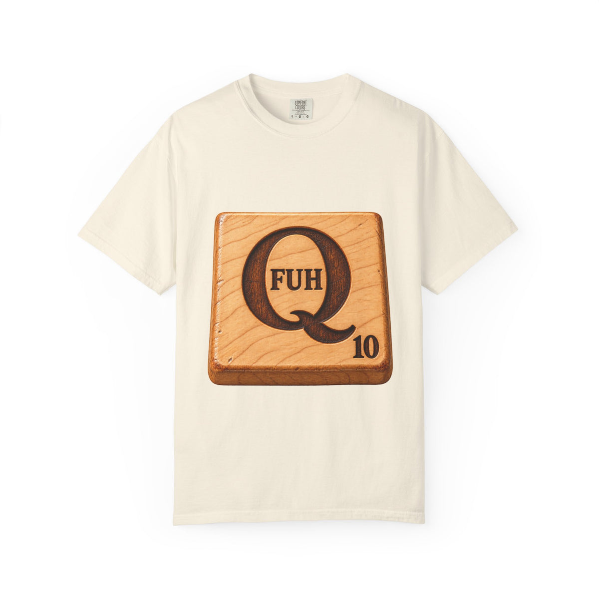 Scrabble Tile 'Q' Tee – Funny FUH 10 Letter Board Shirt