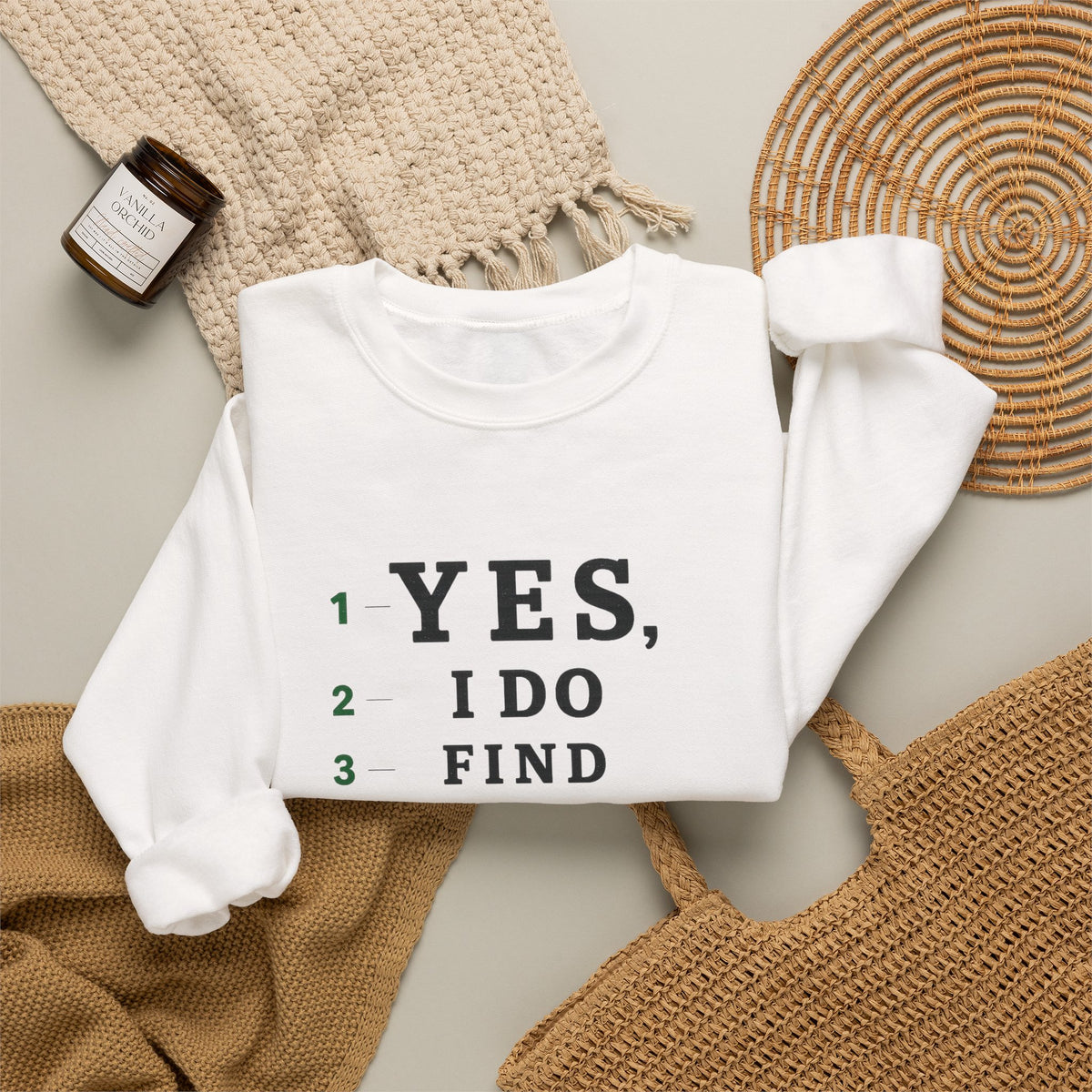 I Find Myself Hilarious Sweatshirt — Eye Chart Crewneck