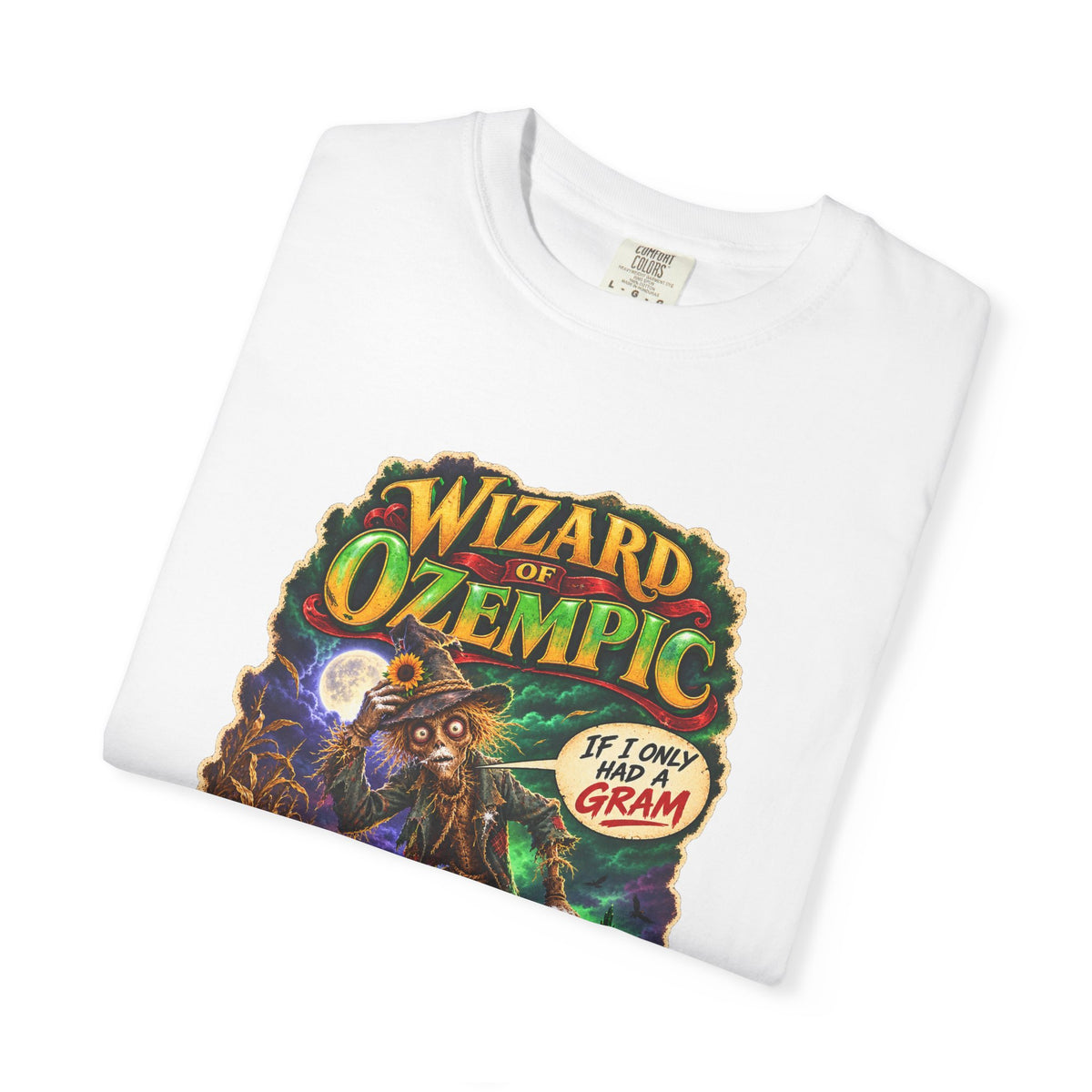 Wizard of Ozempic: Scareblow Premium T-Shirt — Retro Fantasy Graphic