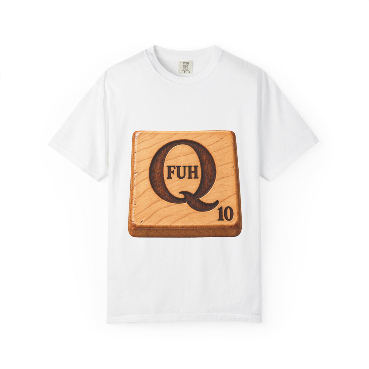 Scrabble Tile 'Q' Tee – Funny FUH 10 Letter Board Shirt