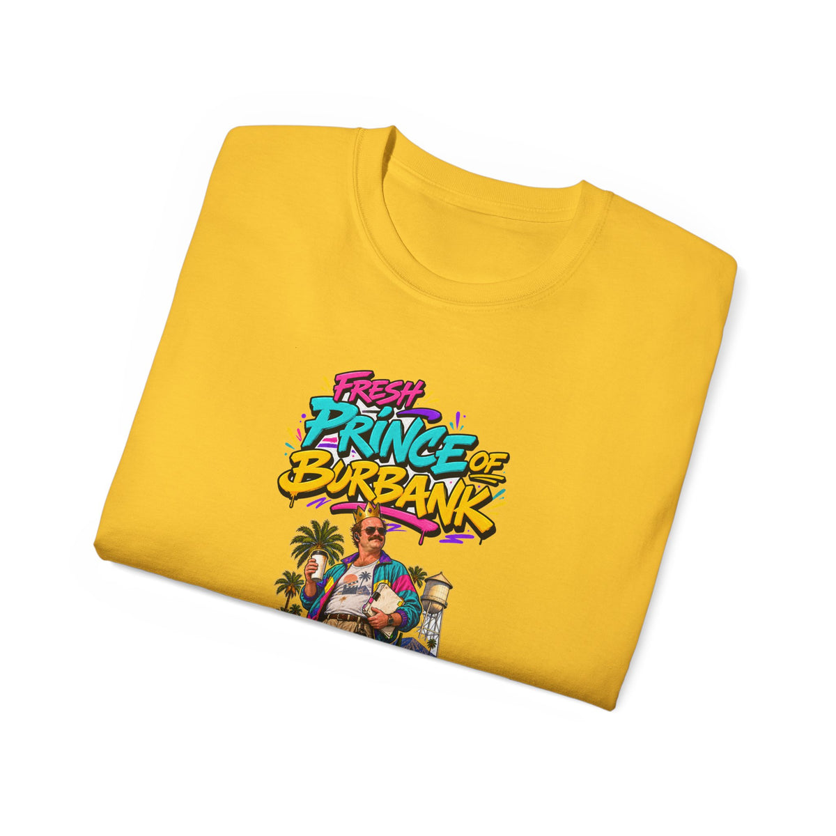 Fresh Prince of Burbank Graphic Tee — Retro 90s Cartoon Streetwear
