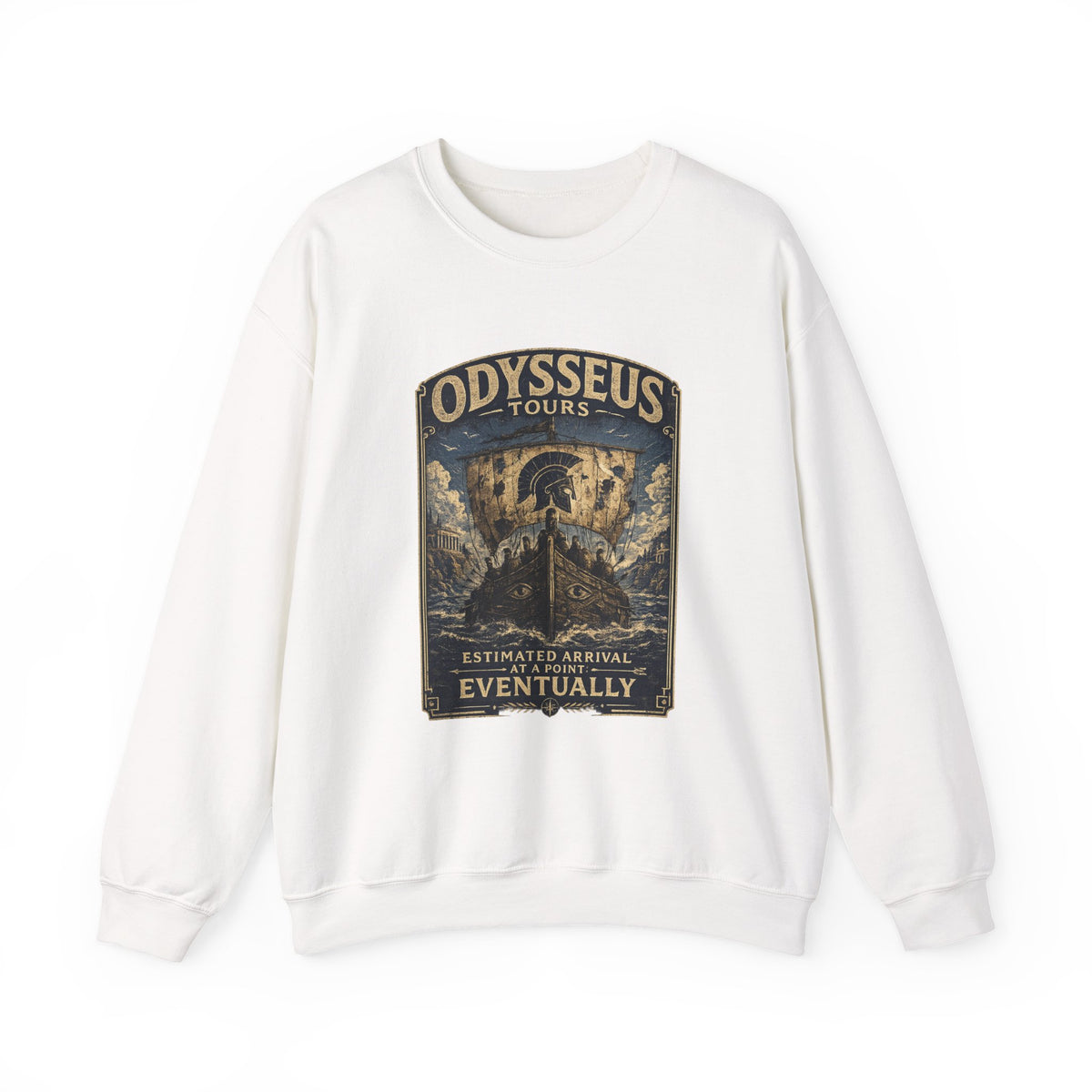 Odysseus Tours Sweatshirt — Estimated Arrival: Eventually