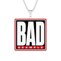 BAD Example Pendant Necklace — Square Logo Charm