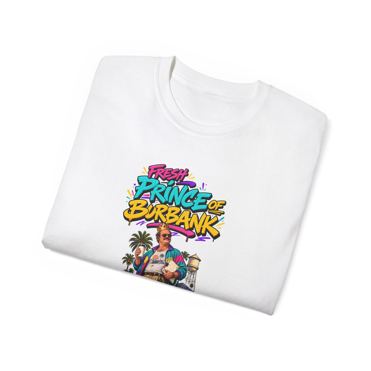 Fresh Prince of Burbank Graphic Tee — Retro 90s Cartoon Streetwear