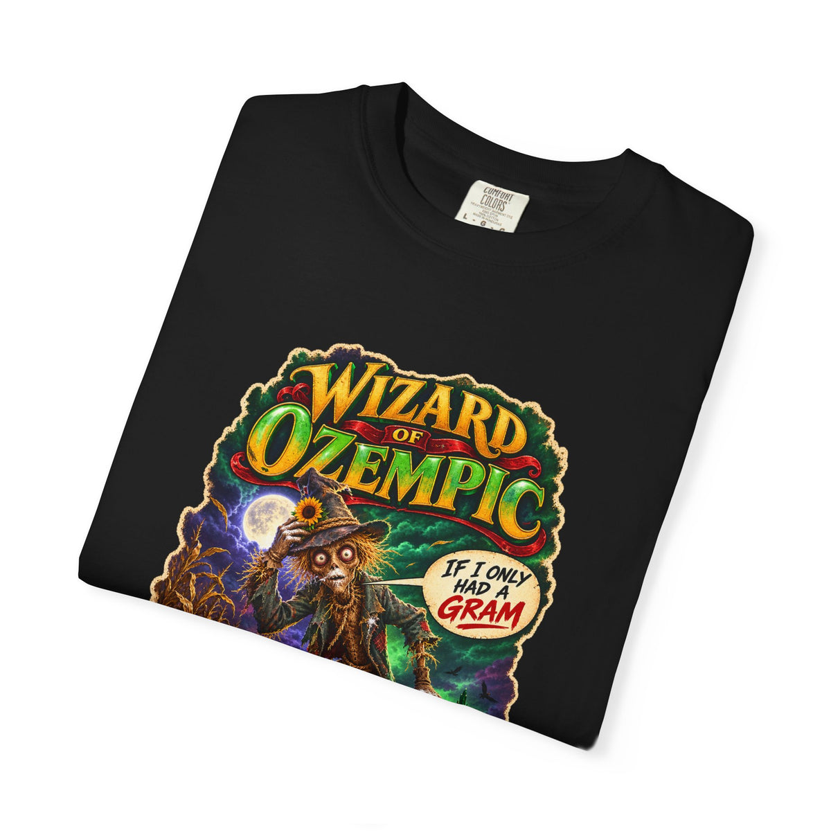 Wizard of Ozempic: Scareblow Premium T-Shirt — Retro Fantasy Graphic