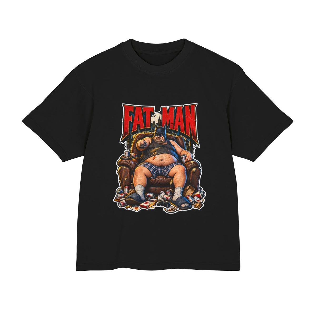 Fat Man Premium T-Shirt — Retro Comic Parody