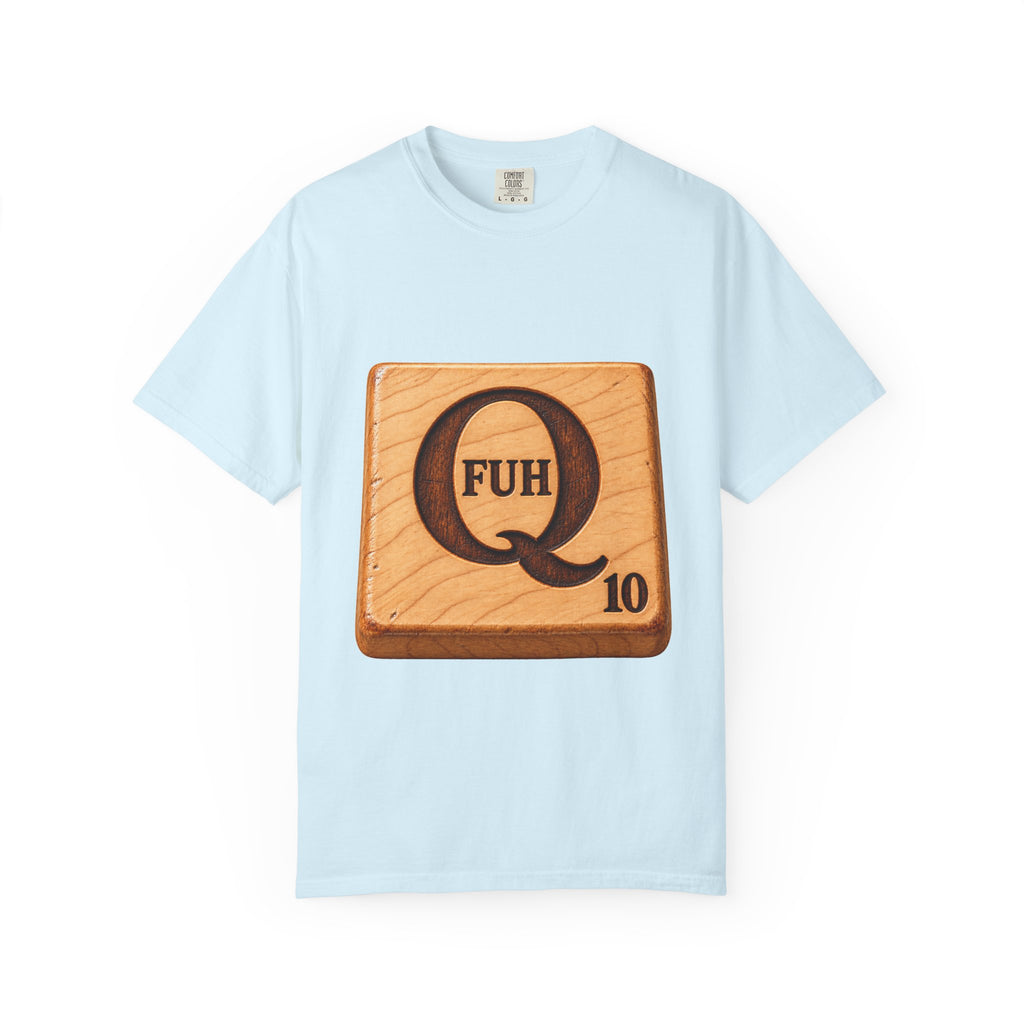 Scrabble Tile 'Q' Tee – Funny FUH 10 Letter Board Shirt