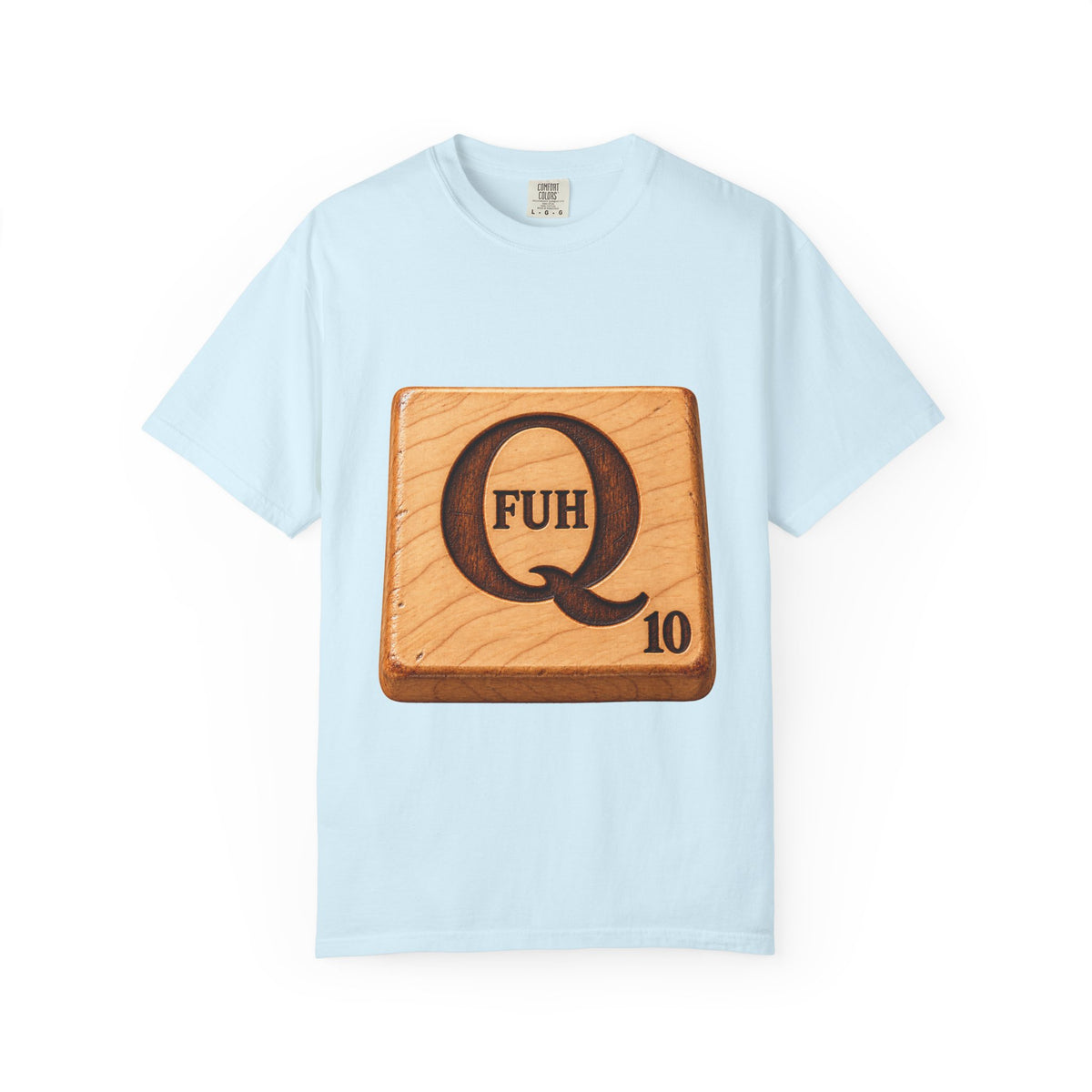 Scrabble Tile 'Q' Tee – Funny FUH 10 Letter Board Shirt