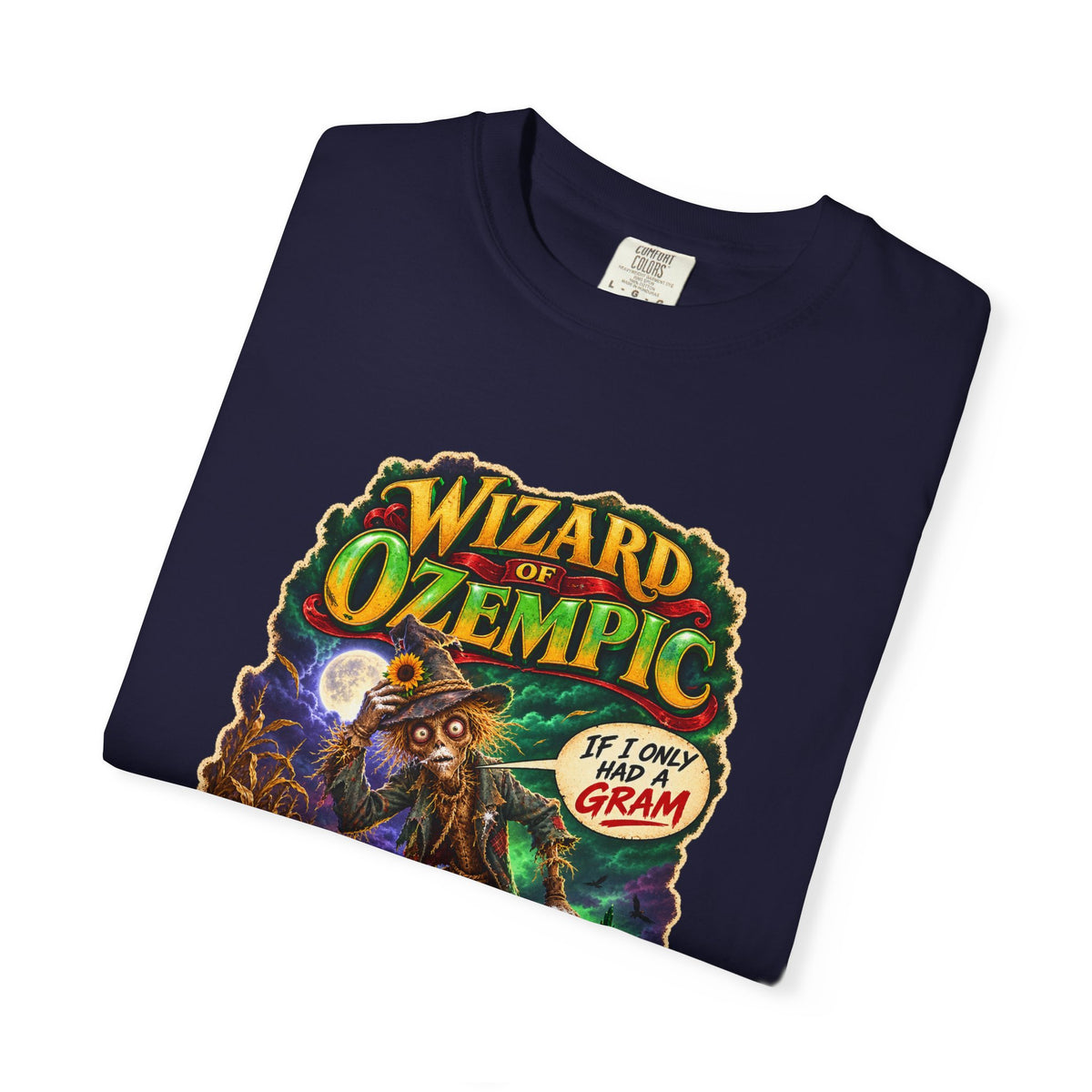 Wizard of Ozempic: Scareblow Premium T-Shirt — Retro Fantasy Graphic