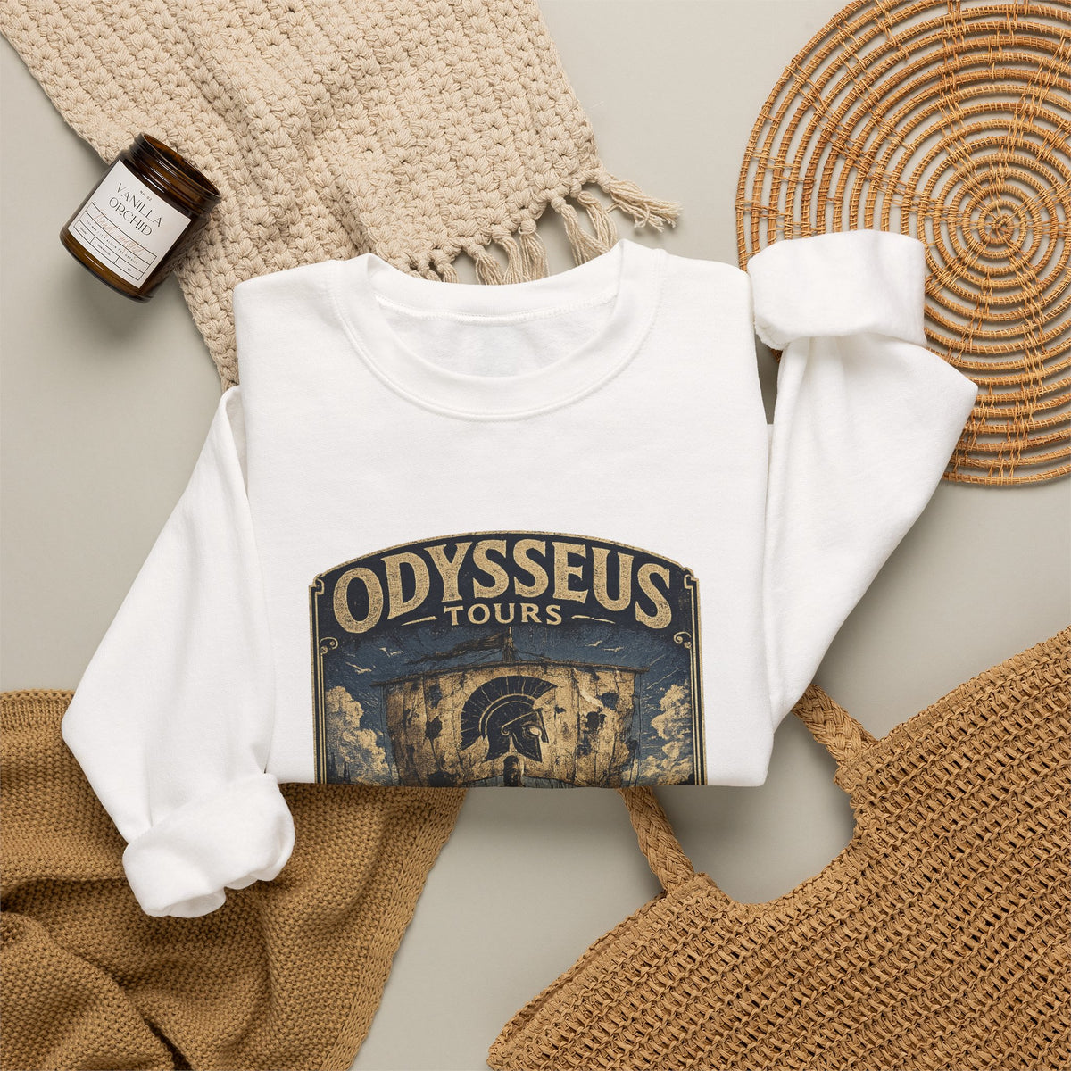 Odysseus Tours Sweatshirt — Estimated Arrival: Eventually