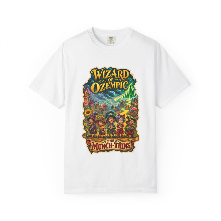 Wizard of Ozempic: The Munch-Thins Premium T-Shirt — Retro Fantasy Graphic