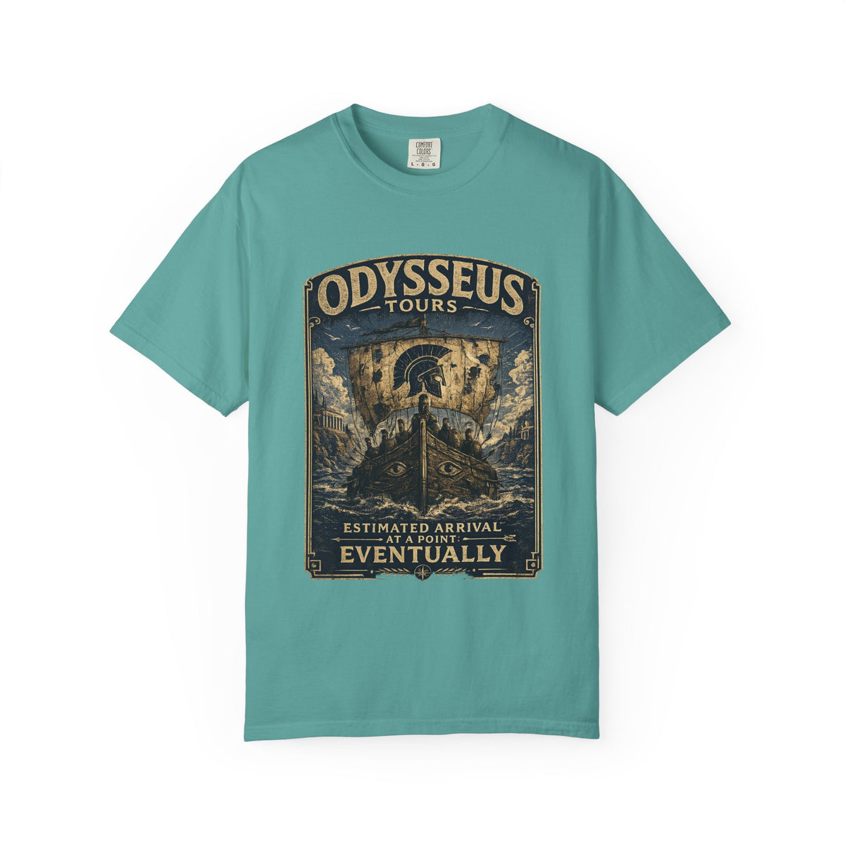Odysseus Tours Premium T-Shirt — Estimated Arrival: Eventually