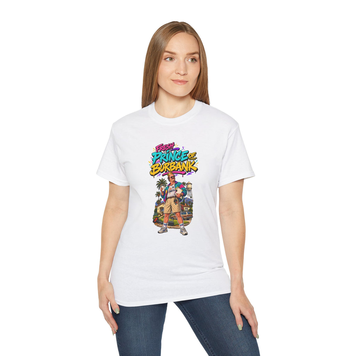 Fresh Prince of Burbank Graphic Tee — Retro 90s Cartoon Streetwear