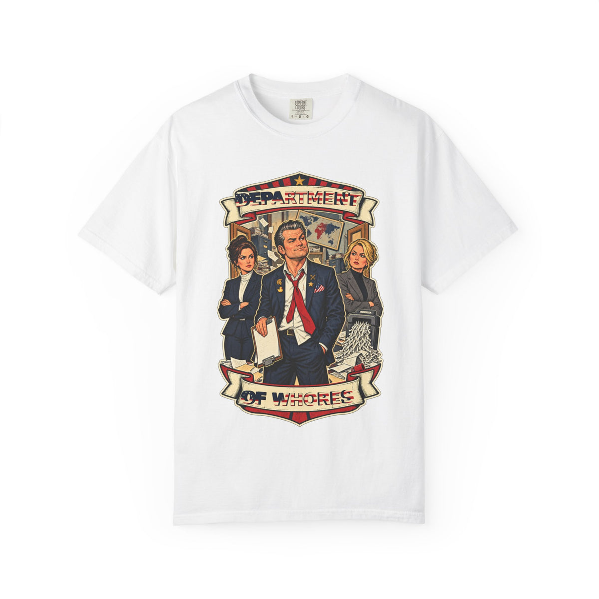 Department of Whores T-Shirt — Pete Hegseth Political Satire Tee