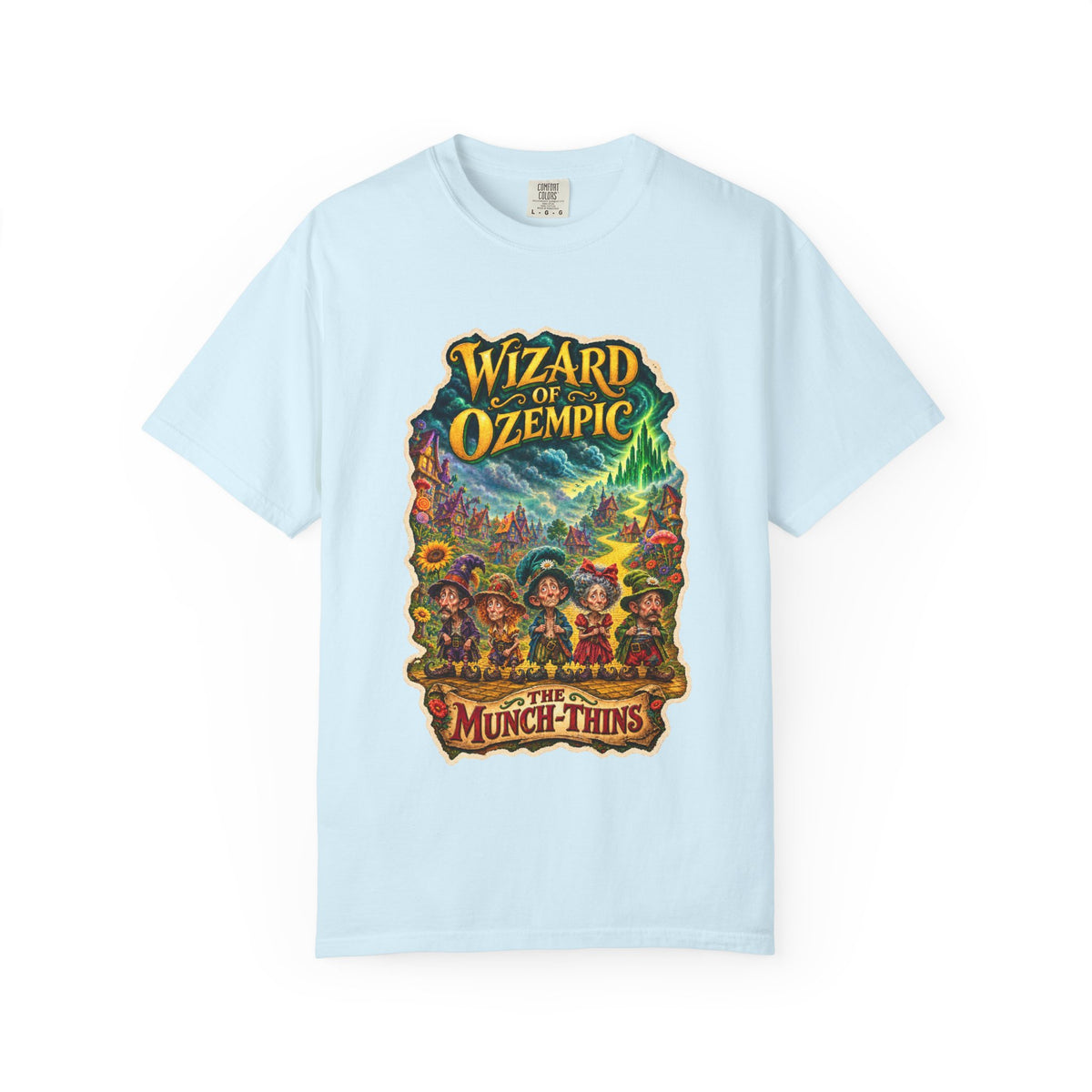 Wizard of Ozempic: The Munch-Thins Premium T-Shirt — Retro Fantasy Graphic