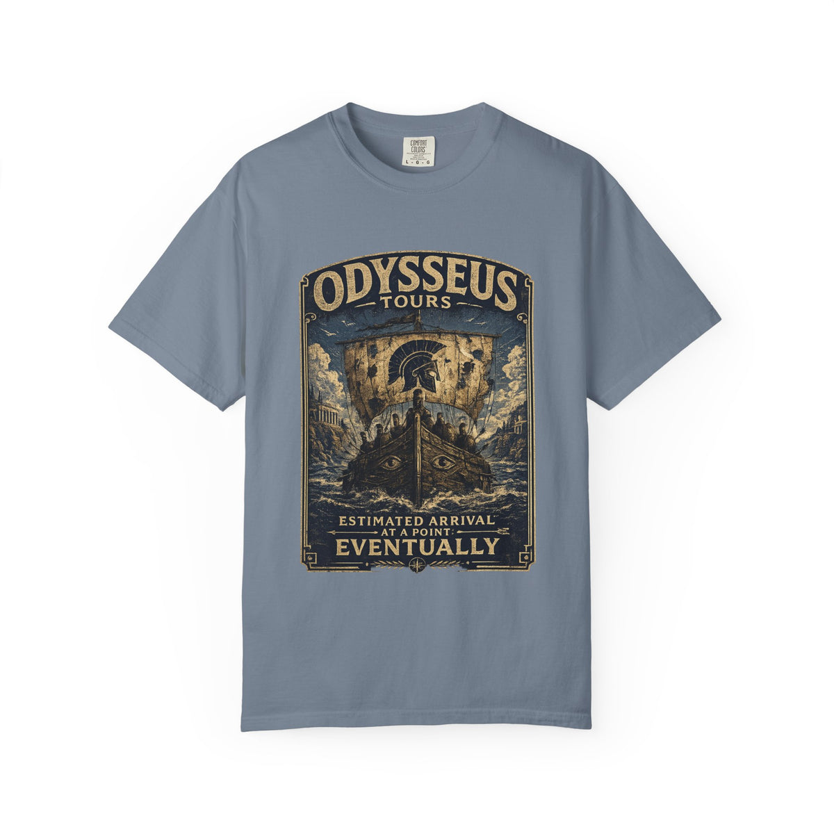 Odysseus Tours Premium T-Shirt — Estimated Arrival: Eventually