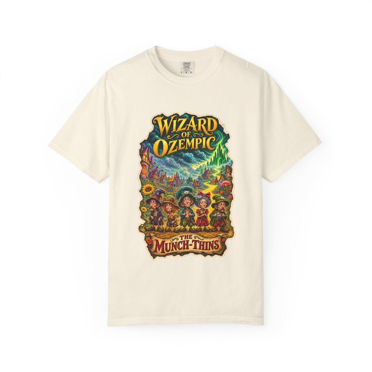 Wizard of Ozempic: The Munch-Thins Premium T-Shirt — Retro Fantasy Graphic