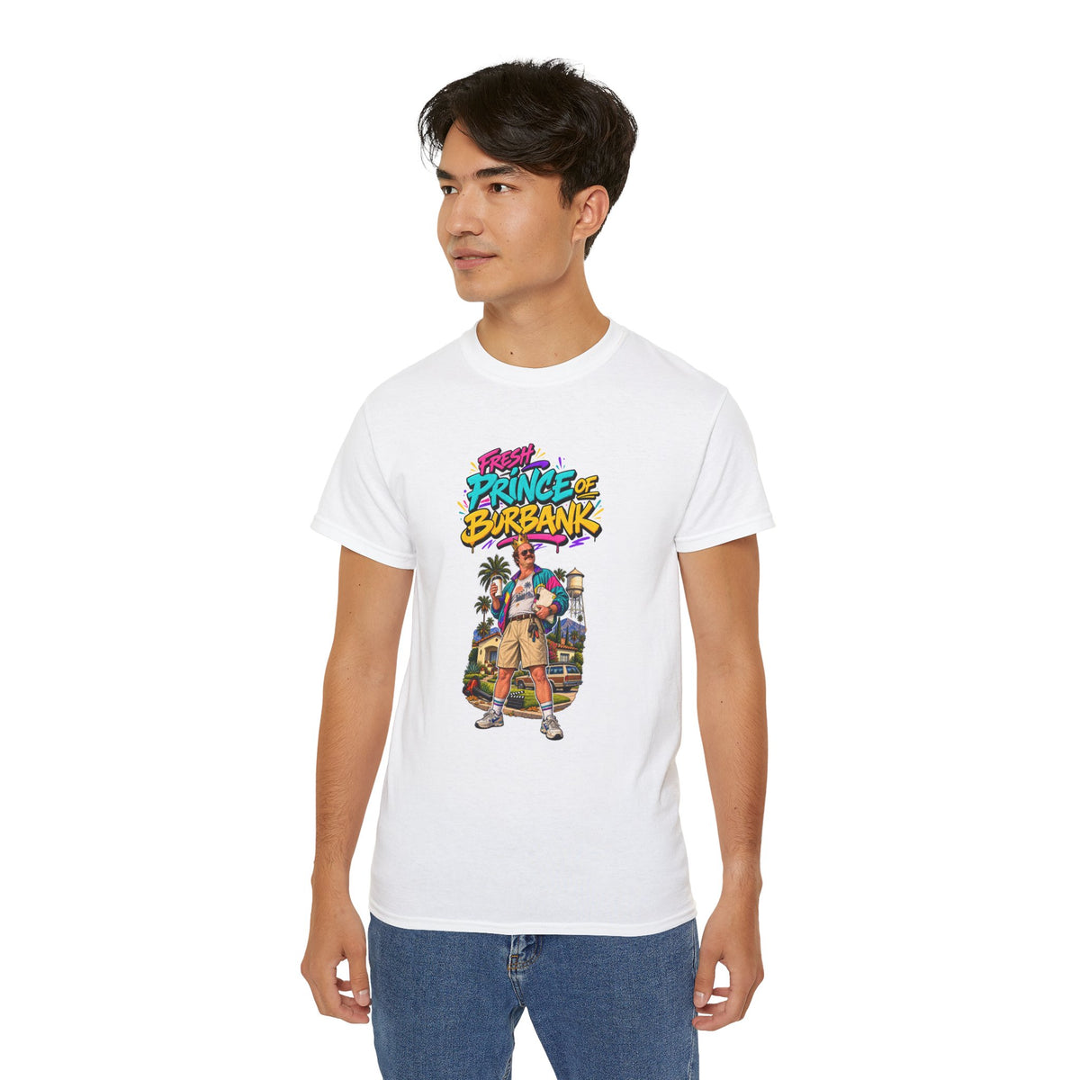 Fresh Prince of Burbank Graphic Tee — Retro 90s Cartoon Streetwear