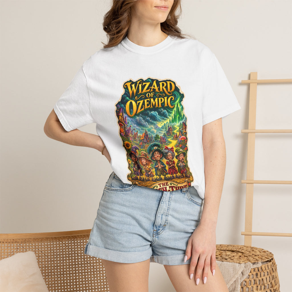 Wizard of Ozempic: The Munch-Thins Premium T-Shirt — Retro Fantasy Graphic