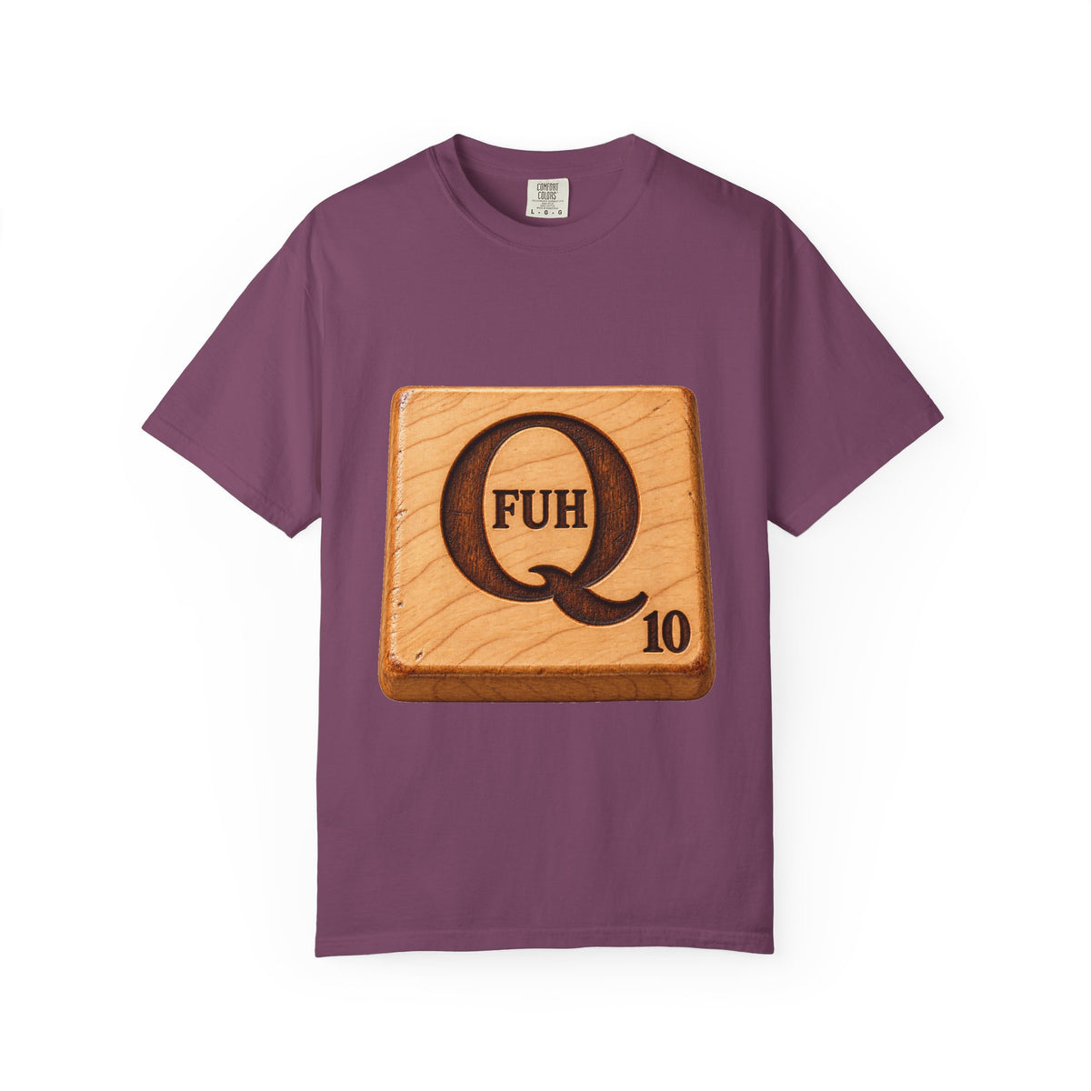 Scrabble Tile 'Q' Tee – Funny FUH 10 Letter Board Shirt