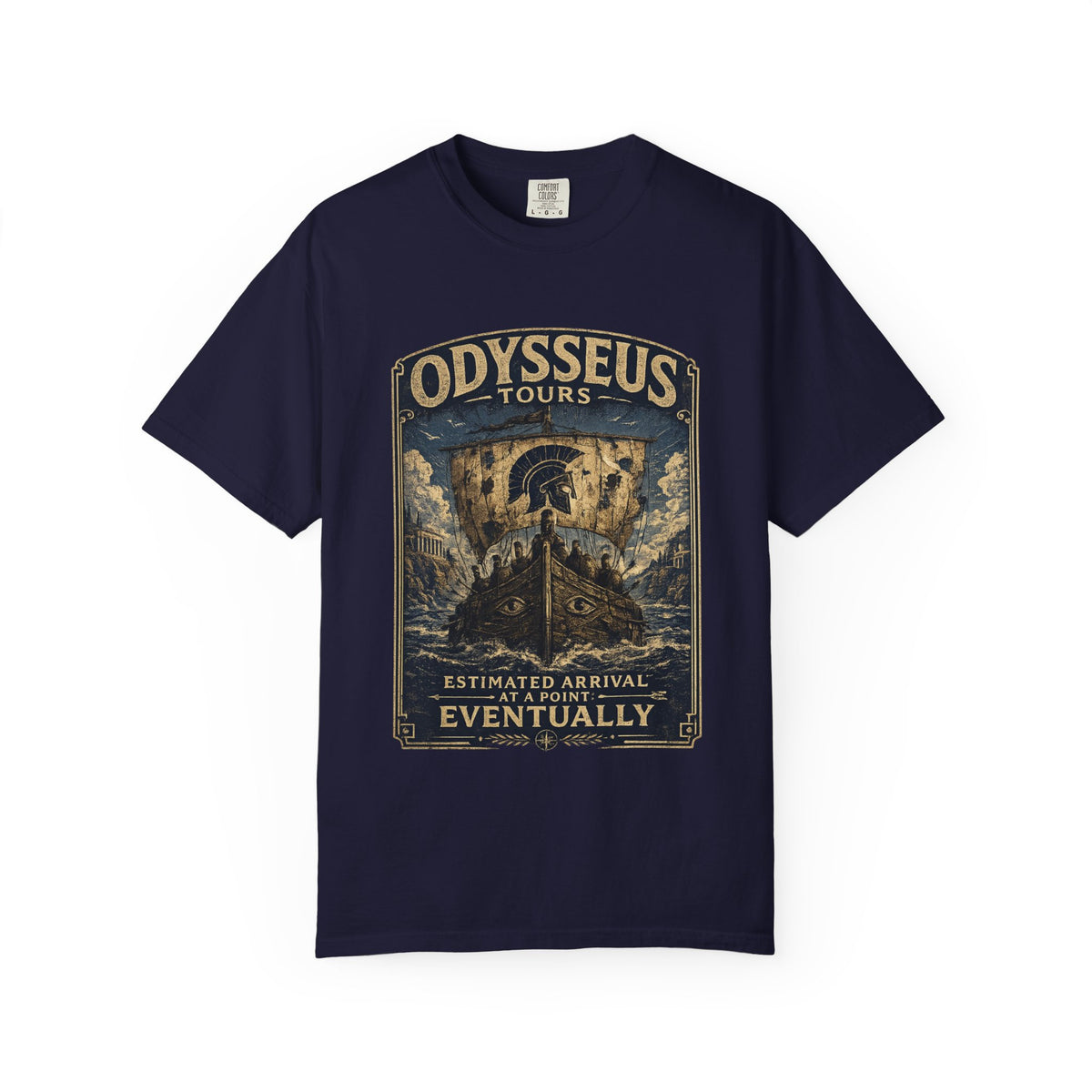 Odysseus Tours Premium T-Shirt — Estimated Arrival: Eventually