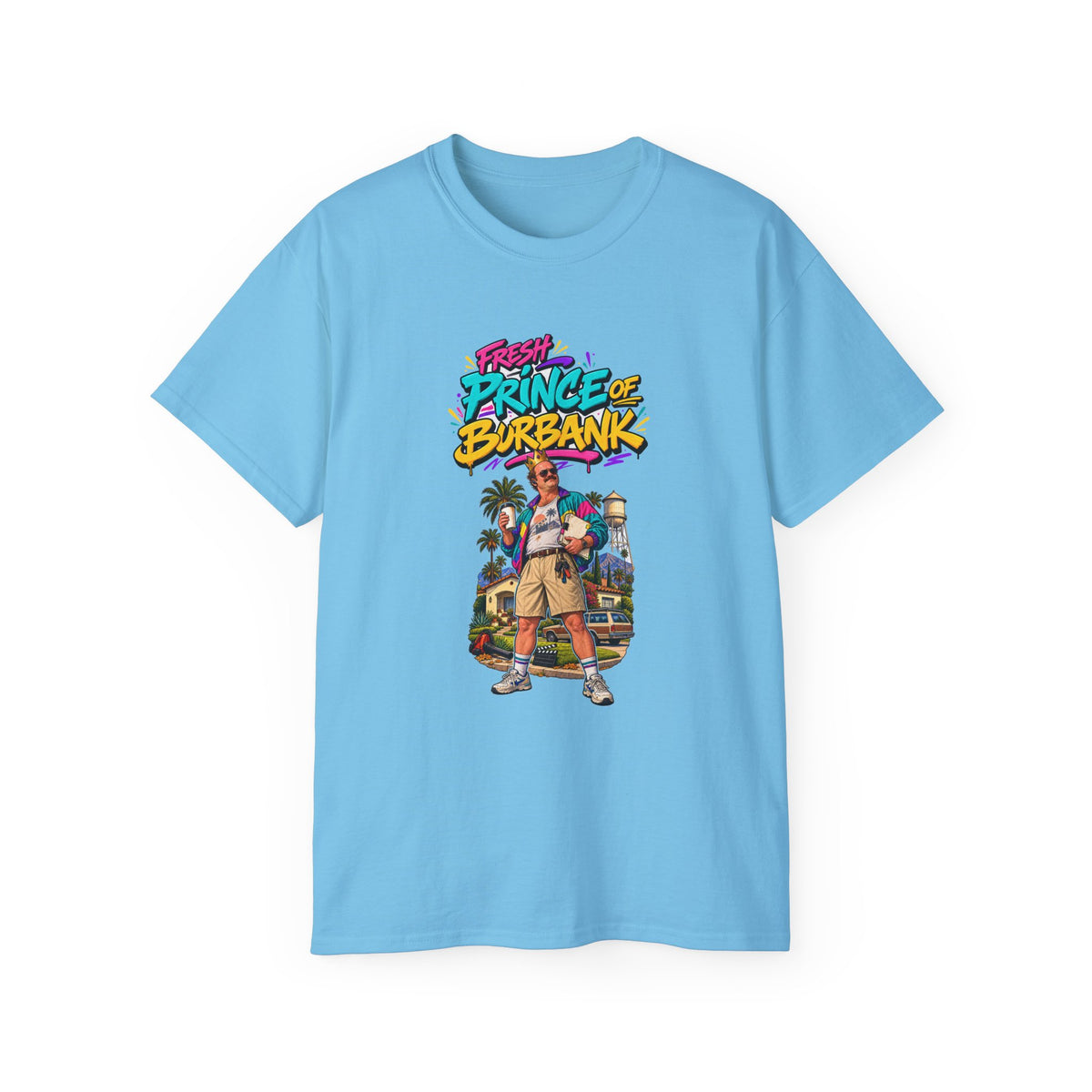 Fresh Prince of Burbank Graphic Tee — Retro 90s Cartoon Streetwear